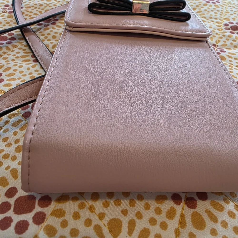 Pink Crossbody Bag with Bow Accent - Picture 2 of 3